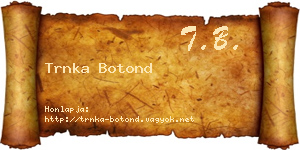Trnka Botond névjegykártya
